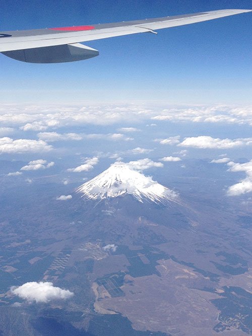  機内より世界遺産富士山