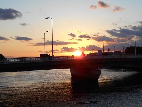 冬の夕日